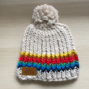 Oversized chunky knitted beanie